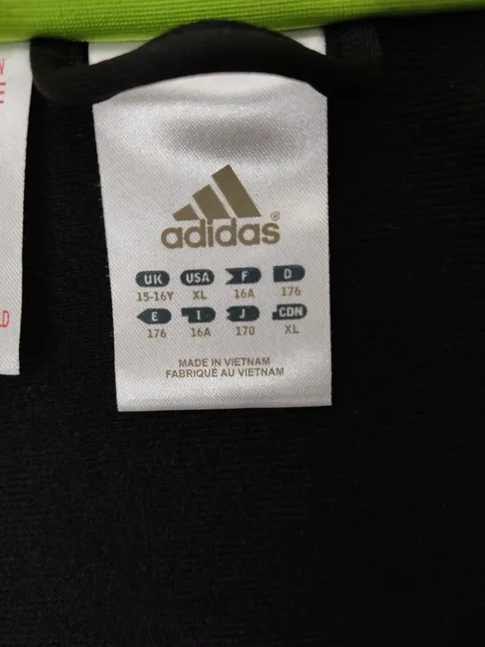 Adidas Kinder Jacke schwarz/grün Gr. 176 - Bild 4