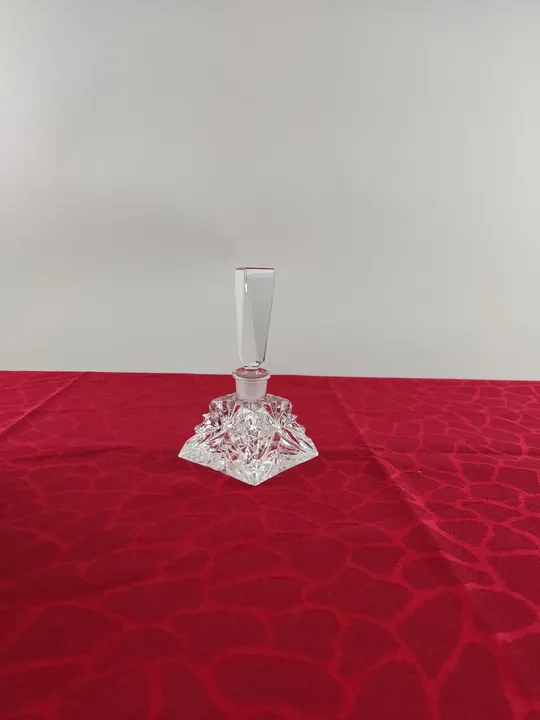 Vintage klare Kristallglas Parfümflasche  - Bild 1
