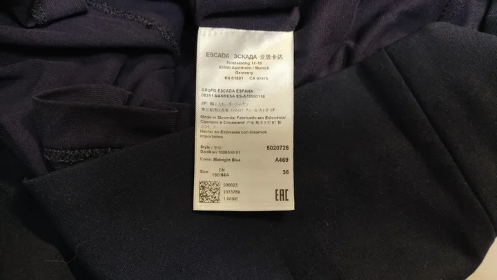 Escada Kleid mit Blazer marineblau in Größe 36 - Bild 11