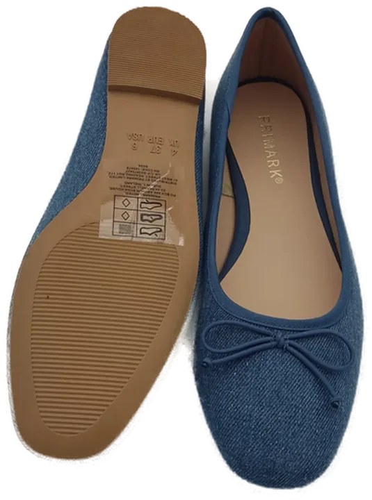 Primark Ballerinas Stoff blau NEU - Gr. 37 - Bild 4