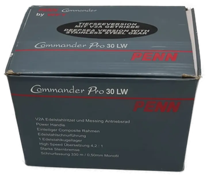 PENN Commander Pro 30 LW Tiefseeversion Angelrolle mit V2A-Getriebe - Bild 6