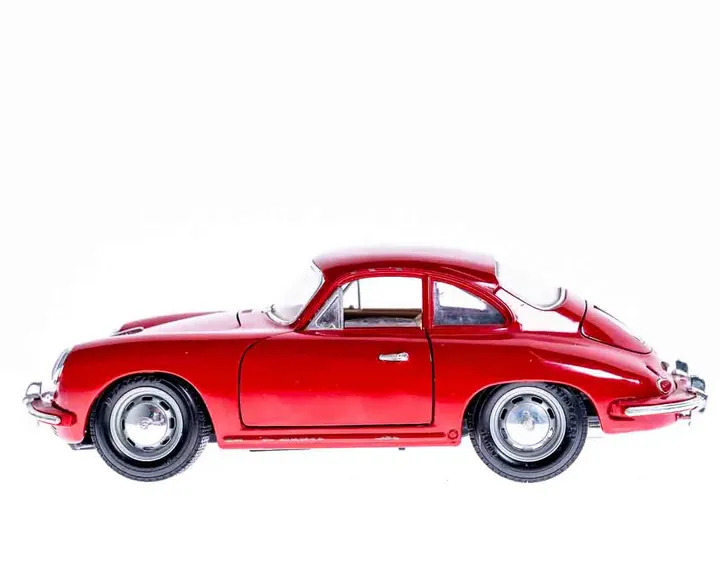 Bburago Modellauto Porsche 356 B rot (1961) 1/18 Druckguss Maßstab - Bild 2