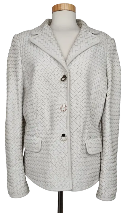 Madeleine Damen Lederjacke, weiß - Gr. D 42 - Bild 1