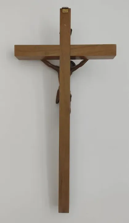 Jesus am Kreuz aus Holz und Zinn - Bild 2