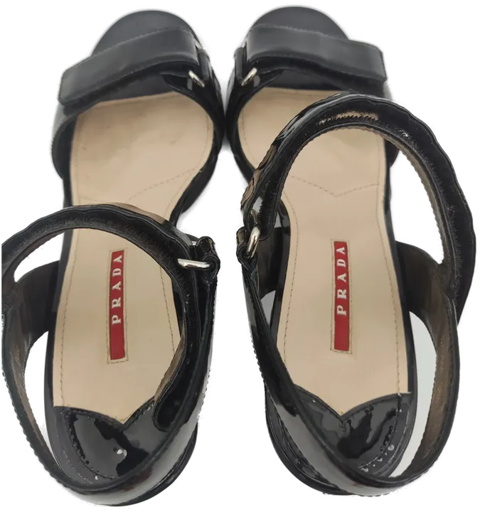 Prada Damen Sandale schwarz Länge: ca. 23 cm, Größe 37 - Bild 2