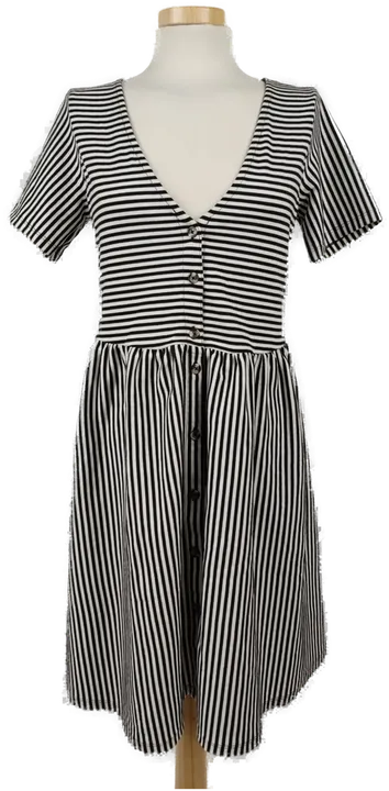 ASOS Design schwarz weiß gestreiftes Damenkleid Gr EU 34 - Bild 1
