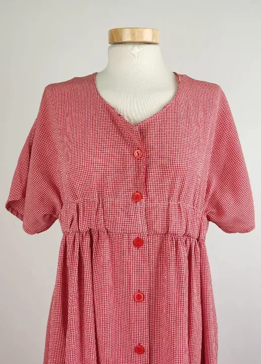 ÄNNY N Damen Vintage Kleid rot/weiß kariert - 42  - Bild 2