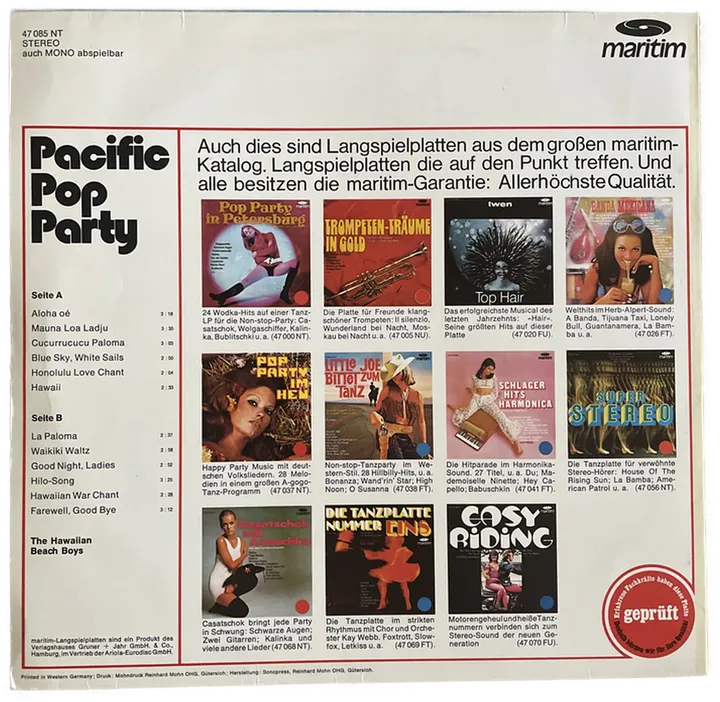 LP - Pacific Pop Party - Bild 2