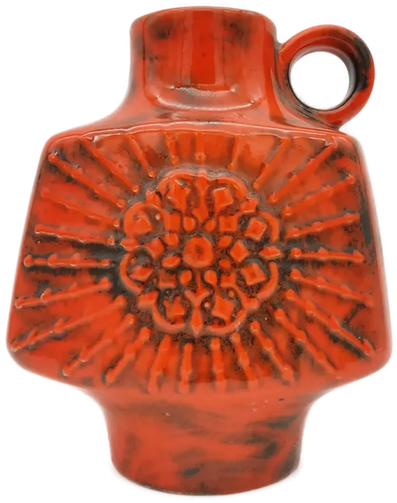 einzigartige West Germany Vintage Vase - orange  - Bild 2
