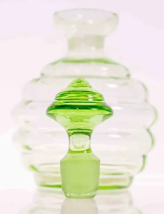 Glas Flasche mit Stöpsel Grün ca 16cm Öl/Essig  - Bild 2