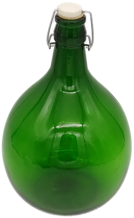 Grüne Vintage-Ballonflasche mit Bügelverschluss - 5 Liter - Bild 1