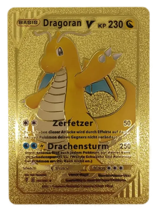 Pokémon Sammelkarte Goldfolie Basis Dragoran - Bild 1