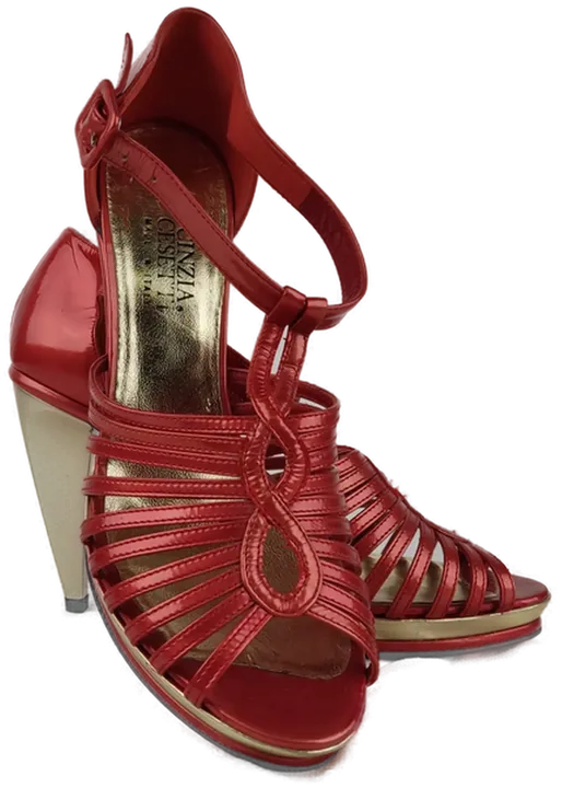 FIORANGELO High Heels metallic-rot made in Italy - Bild 2