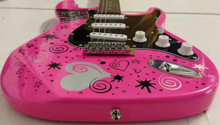 Play on Kinder E-Gitarre Pink Punk mit Tasche  - Bild 7