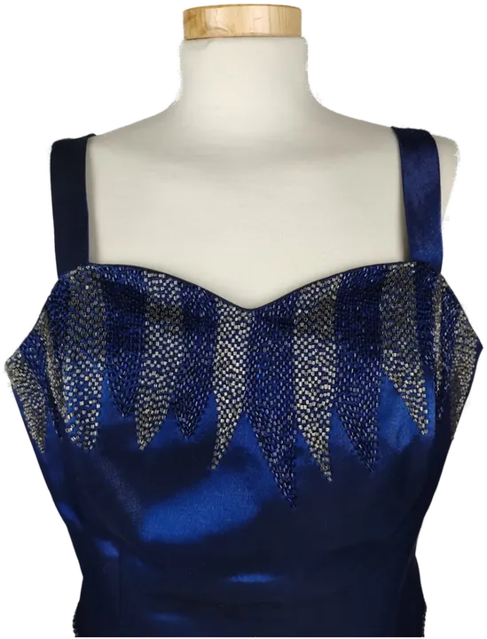AG Gylem Abendkleid blau  zweiteilig mit Perlenstickerei- XXL/ 44 - Bild 4