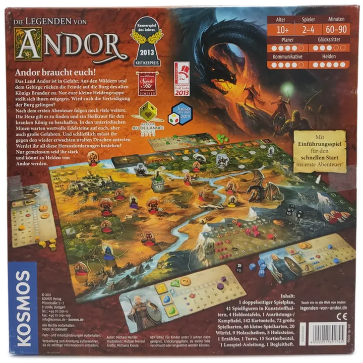 Kosmos Die Legenden von Andor, Kennerspiel des Jahres 2013 - Bild 2