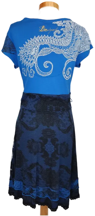 Desigual Damen Kleid blau/schwarz/weiß gemustert - XL/44 - Bild 2