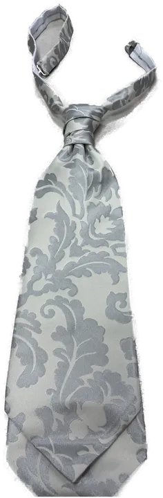 Maserhand - The Dress Code - Krawatte mit Einstecktuch - grau-weiß - Bild 3