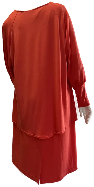 KIRSTEN KROG Design - festliches coral-rotes Damenkleid Gr. 50 Neu! - Bild 4