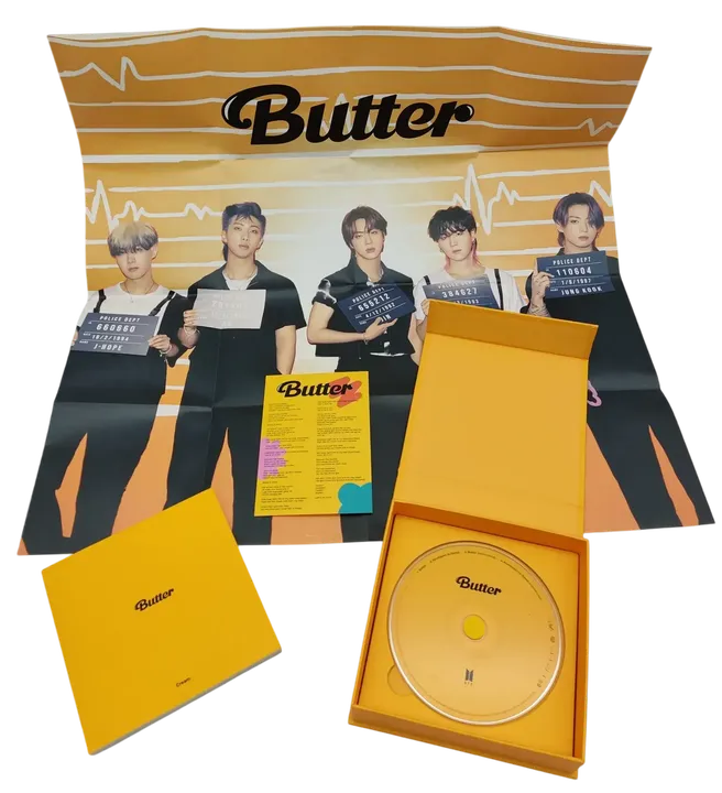 K-Pop - BTS - BUTTER - mit Fotobuch, Poster, 2 Flyer und einer Audio CD - Bild 1