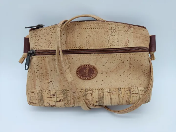 kleine Korkhandtasche aus Portugal - braun  - Bild 1
