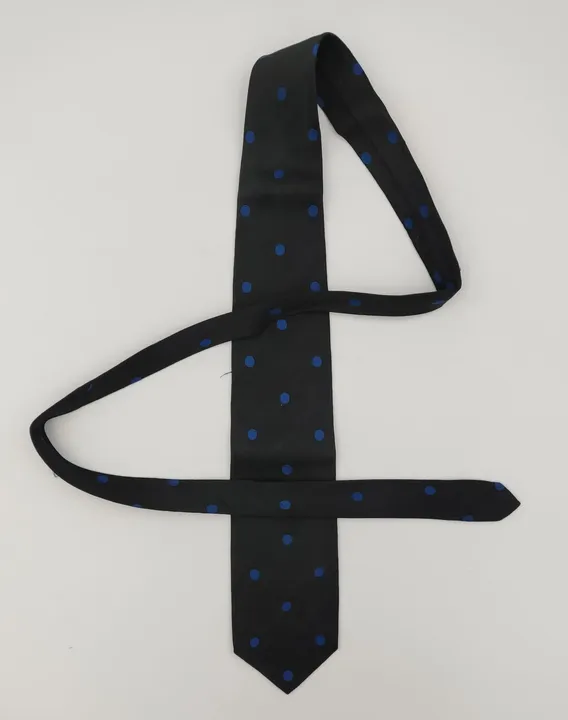 Vienna Herren Krawatte dunkelblau gepunktet - Bild 1