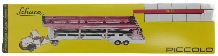 Schuco Piccolo Mercedes-Benz L 6600 Autotransporter • OVP • neuwertig • Sammlermodell - Bild 3