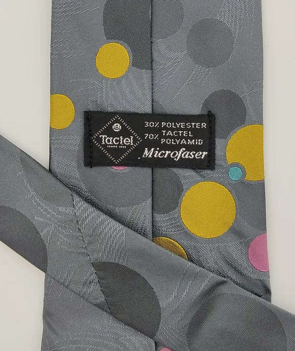 Herren Krawatte grau mit bunten Punkten  - Bild 2