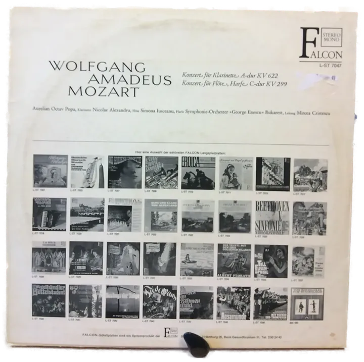 LP Schallplatte - W.A. Mozart - Konzert für Flöte, Harfe C-dur KV 299 - Bild 2
