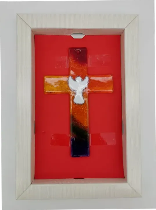 Kinderkreuz aus buntem Glas - Bild 2