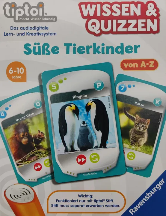 tiptoi® Wissen & Quizzen - Süße Tierkinder von A-Z - Ravensburger  - Bild 1