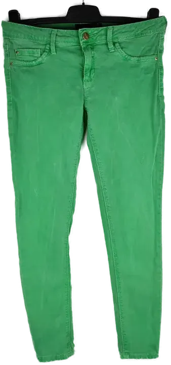 Jeans 'Tally Weijl', lang mit Stretch, grün mit Taschen, Größe 38 - Bild 1