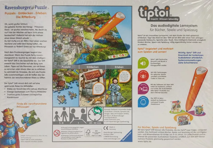tiptoi® Ravensburger Puzzle 100 - Die Ritterburg  - Bild 2