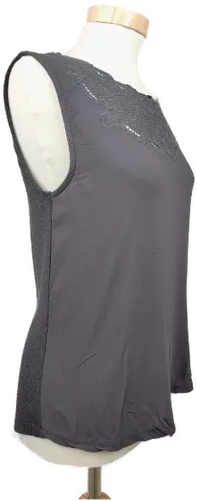 MANGO Damen Top mit Stickmotiv anthrazit - Größe S - Bild 2