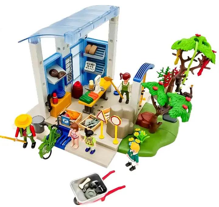 Playmobil Zoowärterhaus mit Affengehege + 3 Kinder und Kleinteile - Bild 1