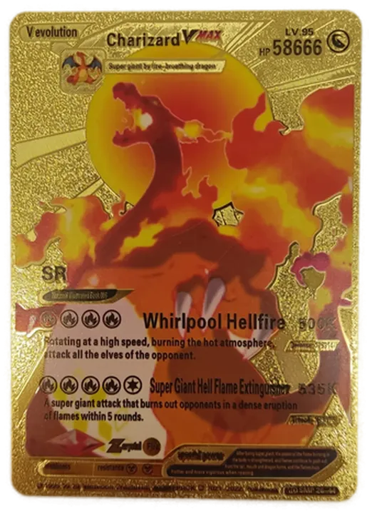  Pokémon Sammelkarte Goldfolie Charizard Vmax - Bild 1