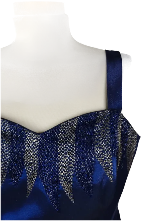 AG Gylem Abendkleid blau  zweiteilig mit Perlenstickerei- XXL/ 44 - Bild 5