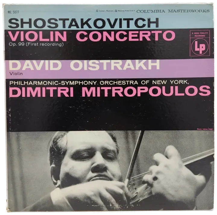 Vinyl LP - Shostakovitch, Oistrakh, Mitropoulos - Violin Concerto Op. 99 - Bild 1