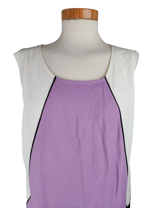 Axara Damen Midikleid, flieder/weiß/schwarz - Gr. 44/XL - Bild 4