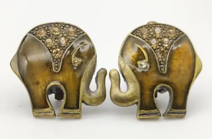Damen Klipp-Ohrringe in Elefanten-Form  - Bild 4