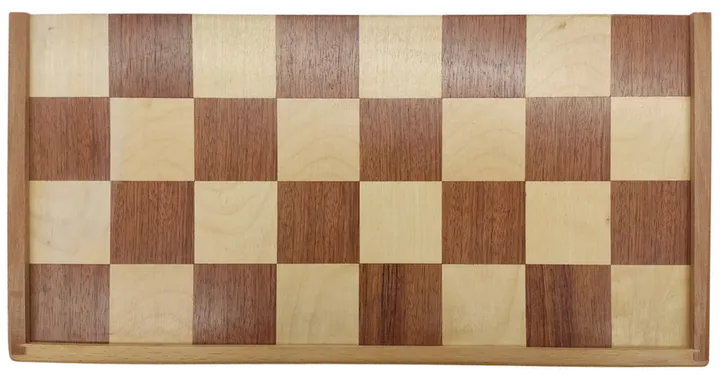 Klappbares Schachspiel aus Holz mit handgeschnitzten Figuren - Bild 1