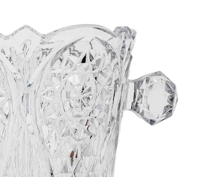 Bleikristall Sektkühler, klein, Facettenschliff, 14 cm - Bild 3