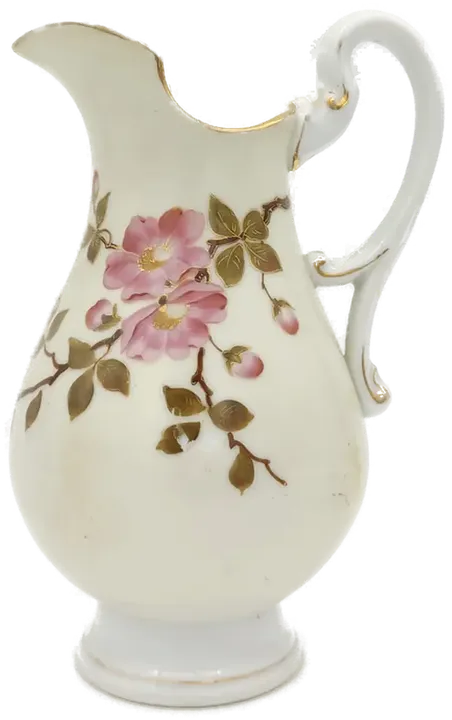 Vintage Kanne/ Vase aus Porzelan mit Blumenmusterung  - Bild 1