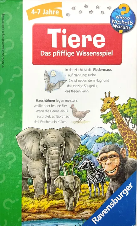 Wieso? Weshalb? Warum? Tiere - das pfiffige Wissensspiel - RAVENSBURGER - Bild 1