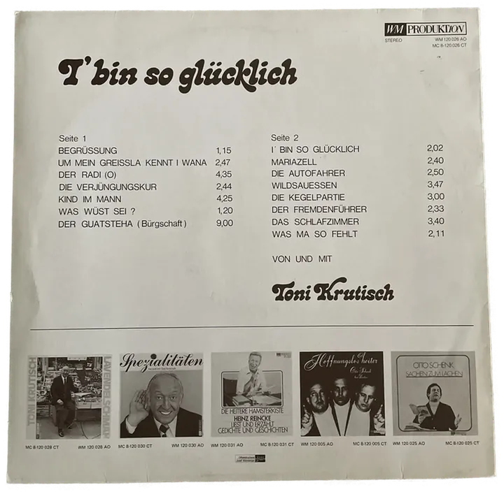 LP - Toni Krutisch - I´ bin so glücklich - Bild 2