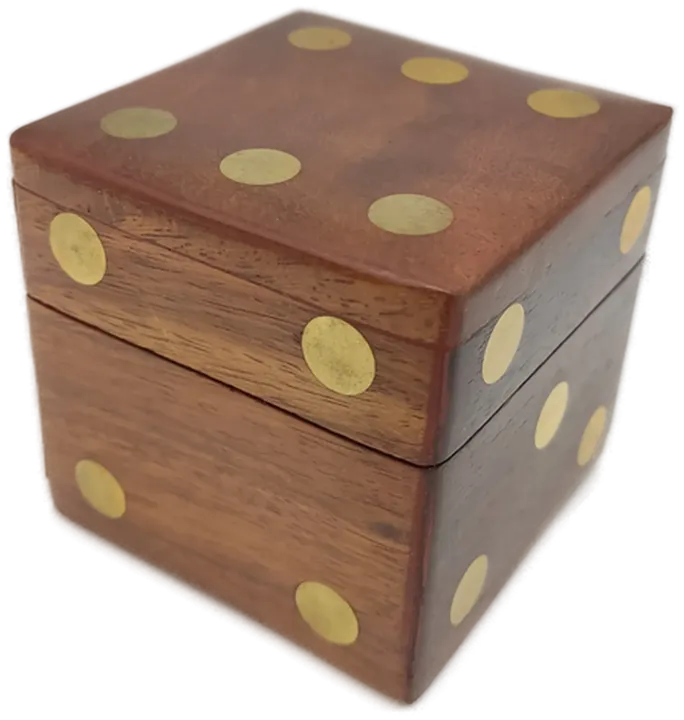 Holzwürfelbox mit 5 Spielwürfeln - Bild 3