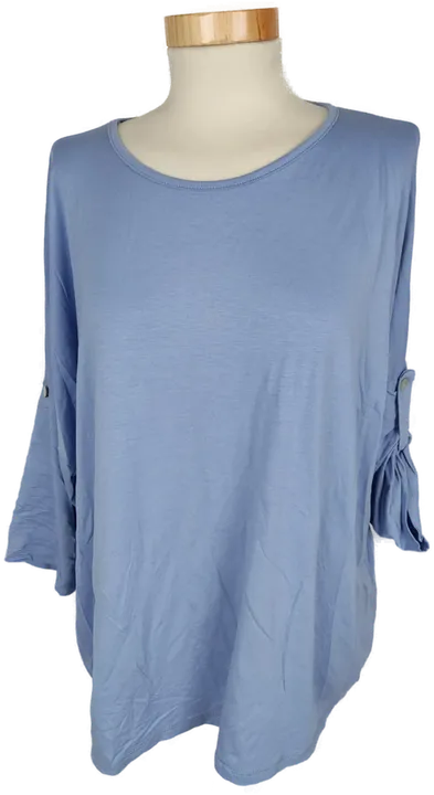T-Shirt, dreiviertelarm mit Rundhalsausschnitt, hellblau, Größe 44 (geschätzt) - Bild 1
