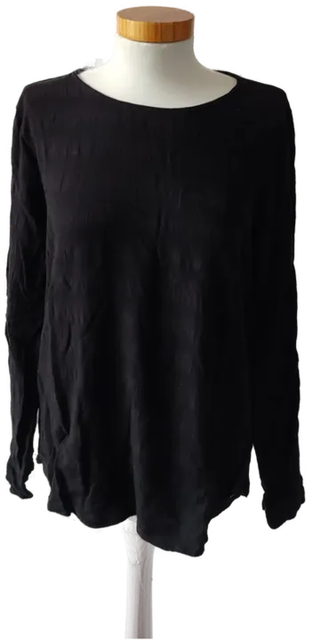 Tom Tailor Denim Damen Langarm-Shirt schwarz mit Brusttrasche - M - Bild 1