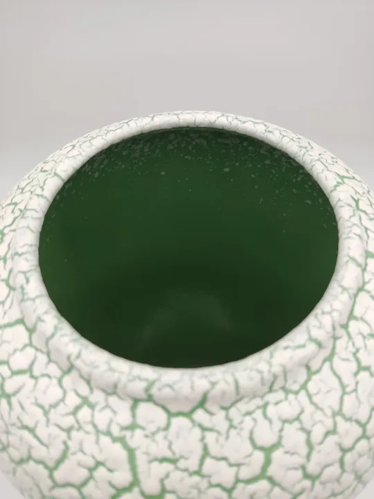 Dekorative Vintage-Vase weiss/grün gesprenkelt - Höhe 40 cm - Bild 4