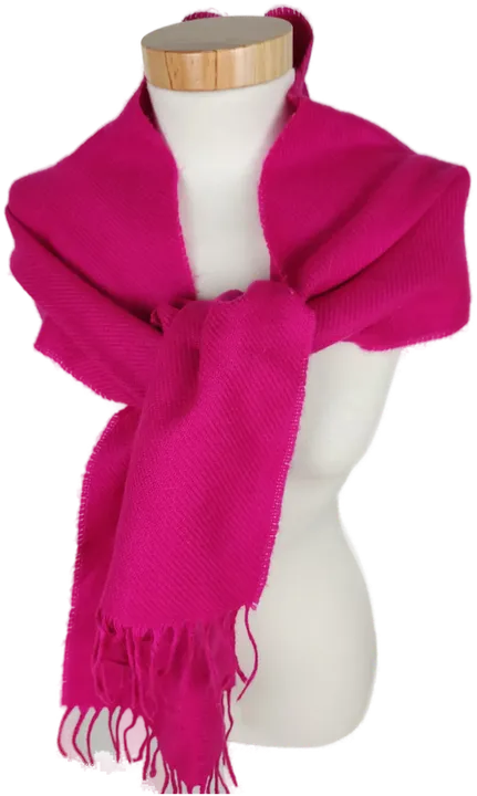 Schal, pink mit Fransen - Bild 2
